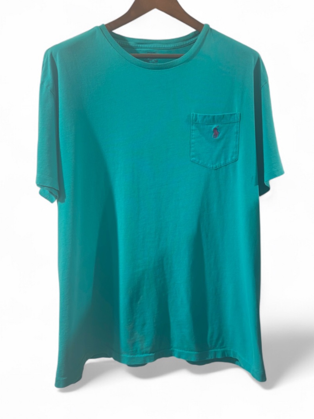 Polo Ralph Lauren Teal Cotton Pocket Crewneck T-Shirt Size XL